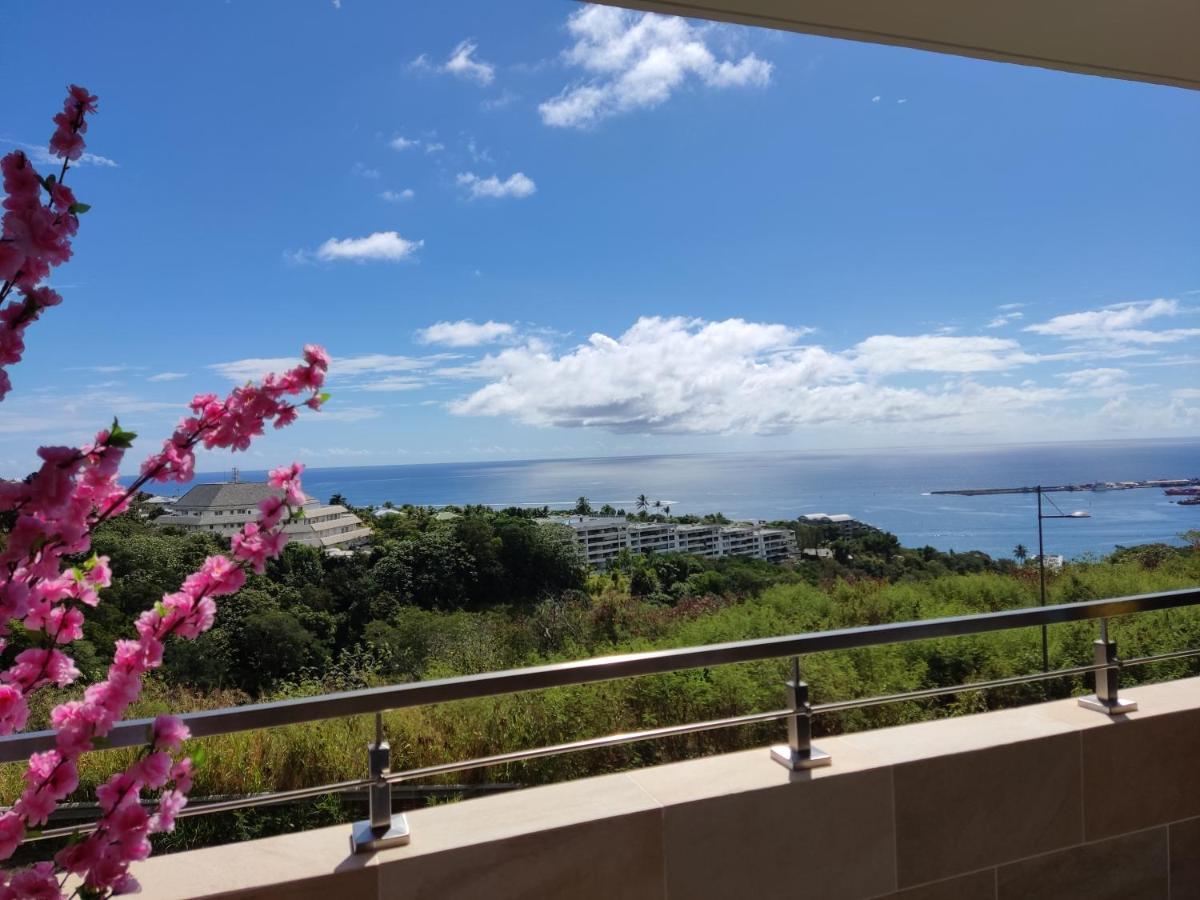 Charmant F2 A Skynui, Piscine De 25M Et Vue Mer 帕皮提 外观 照片